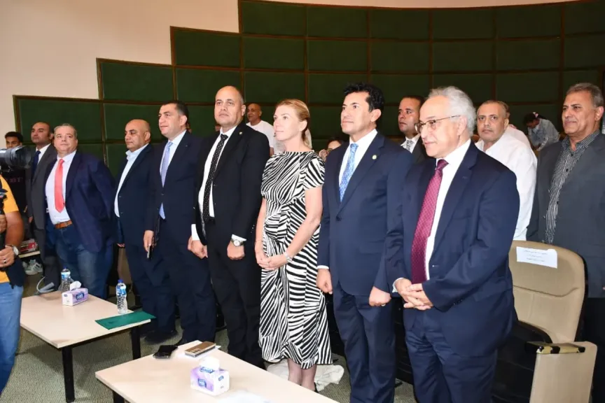 وزير الشباب والرياضة يشهد  المؤتمر الصحفي للإعلان عن  بطولة العالم لرفع الأثقال البارالمبية