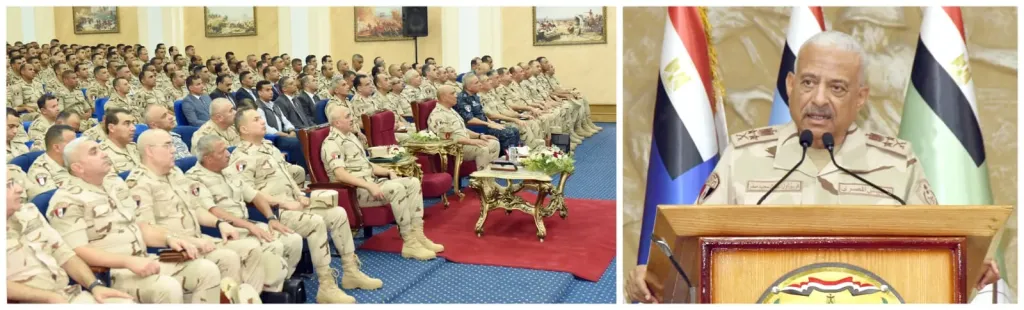 وزير الدفاع يلتقى بعدد من مقاتلى المنطقة الجنوبية العسكرية.. صور