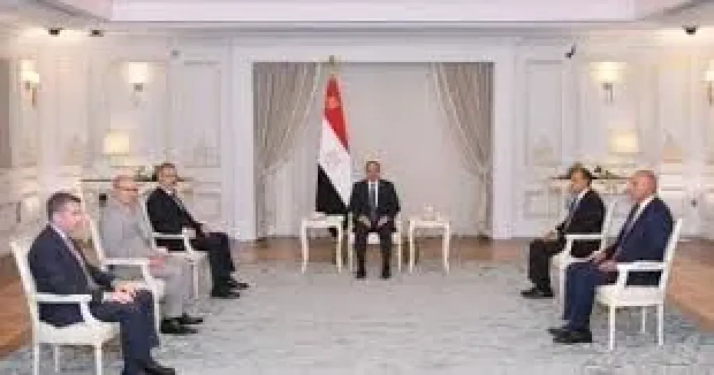 الرئيس السيسى يستقبل وزير خارجية جمهورية تركيا