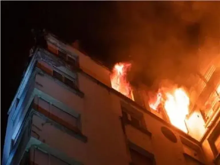 إنقاذ طفلين في حريق شقة سكنية بأطفيح