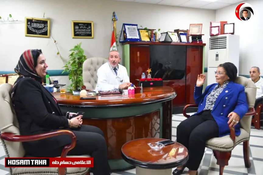 نائب وزير الصحة فى مستشفى دمنهور التعليمي لبحث آليات الولادة القيصريه والعمل على الولادة الطبيعة