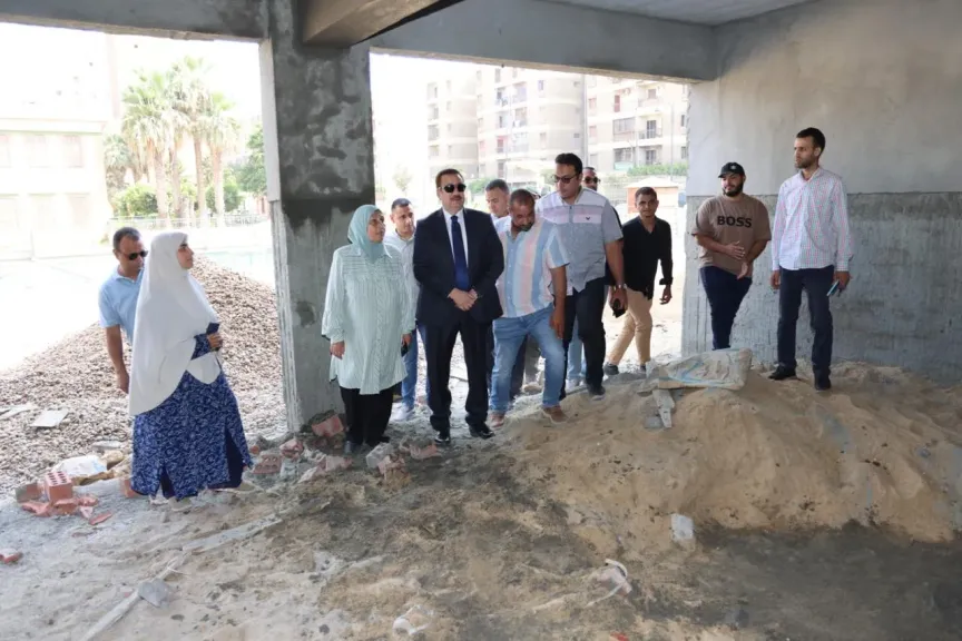 محافظ المنوفية يتفقد الأعمال بمدرسة مصر المتكاملة للغات الجديدة