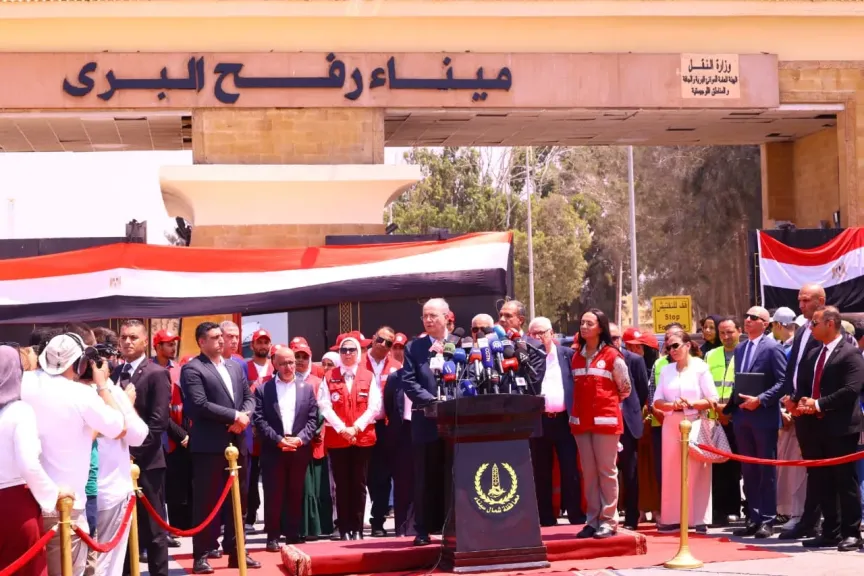 وزيرة التضامن تُطلق نداءً إنسانيًا من معبر رفح لإدخال المساعدات إلى غزة