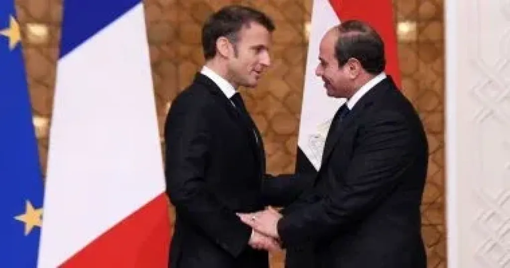 الرئيس الفرنسى يعرب عن تقديره الكبير لمساعى مصر الرامية إلى وقف الحرب بغزة