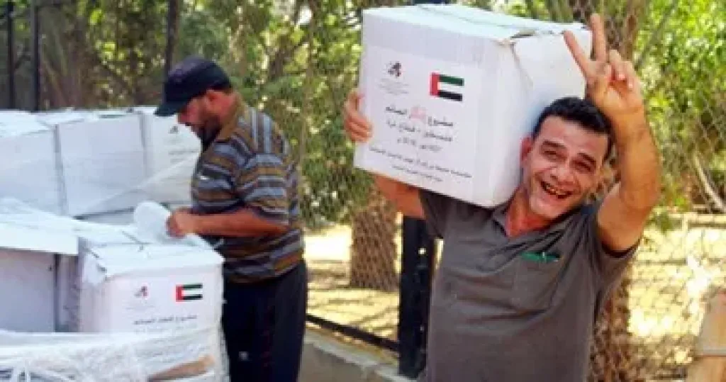 قافلة جديدة من المساعدات الإنسانية الإماراتية تصل إلى غزة