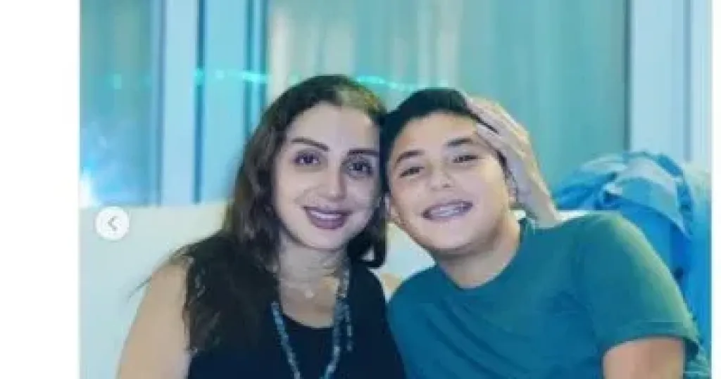 أنغام فى أحدث صورة بصحبة نجل شقيقتها: ”حمد الله على سلامتك يا أحلى خالتو”