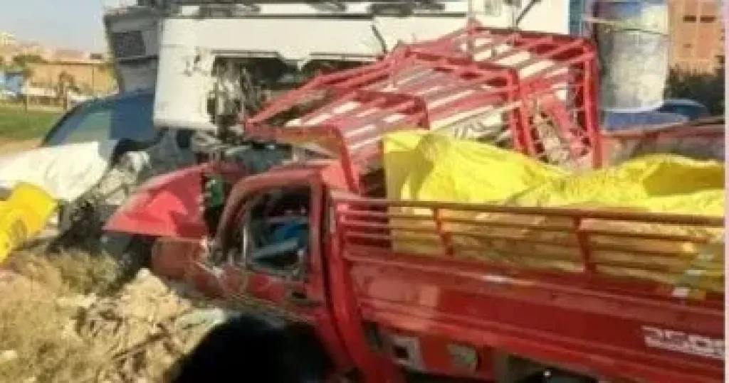 إصابة 6 عمال فى انقلاب سيارة ربع نقل بالشرقية