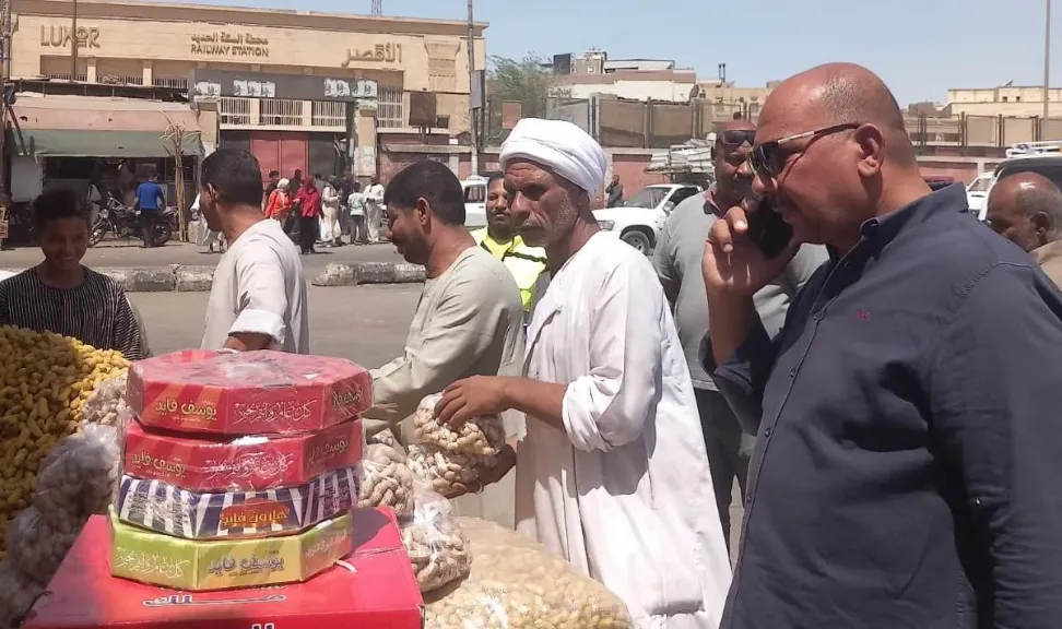 «مدينة الأقصر» تنفذ حملة مكبرة لرفع الإشغالات بمنطقة شرق السكة الحديد| صور
