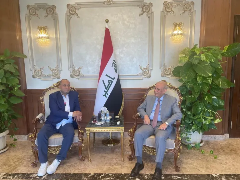مسعد فودة يلتقي السفير العراقي في مصر لمناقشة الدور العراقي باتحاد الفنانين العرب