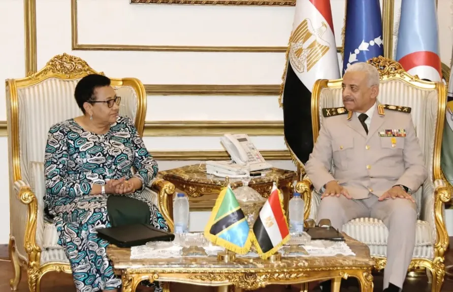 الفريق أول عبدالمجيد صقر يلتقى وزير الدفاع والخدمة الوطنية التنزانية.. صور