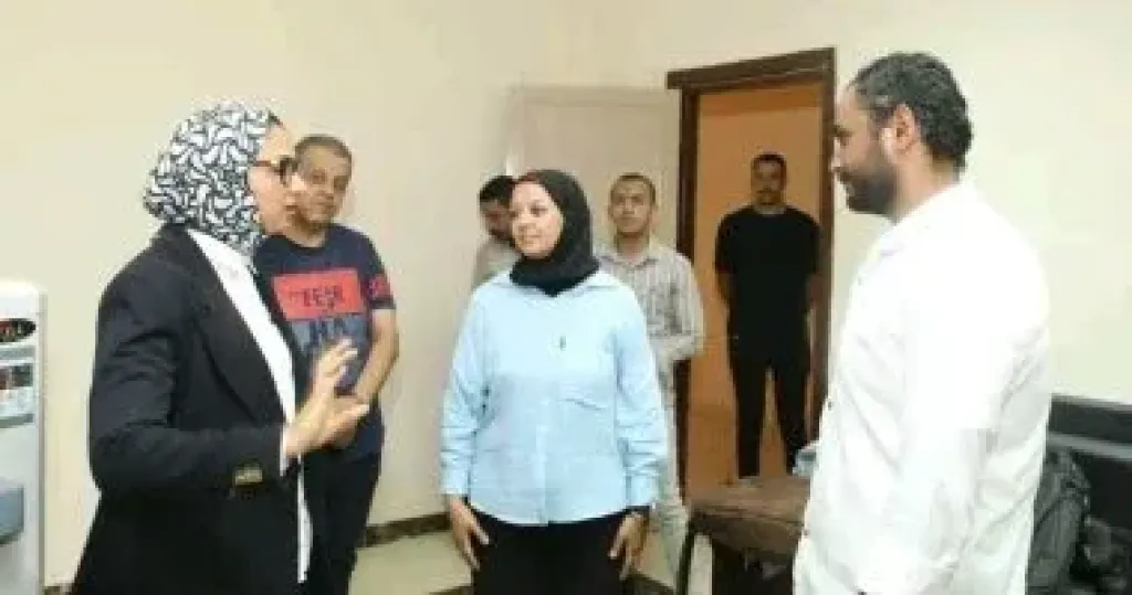 نائب محافظ الوادى الجديد تتابع أعمال جهاز معلومات شبكات المرافق