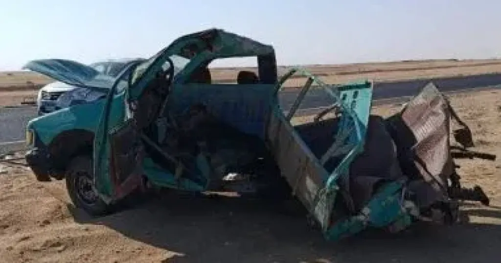 مصرع شخص وإصابة آخر فى حادث تصادم بالفيوم