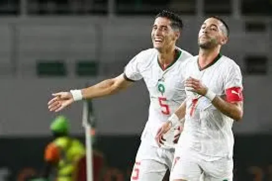 المغرب يتقدم على زامبيا بهدف في الشوط الأول