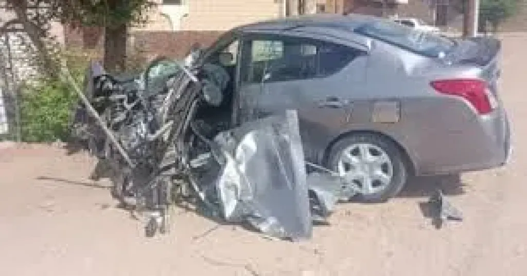 مصرع شخصين فى حادث تصادم سيارة ملاكى بقنا