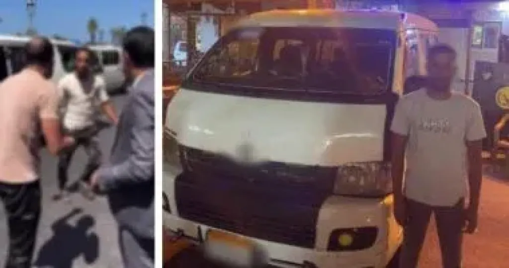 ضبط سائق ميكروباص اعتدى على مواطن في الشارع