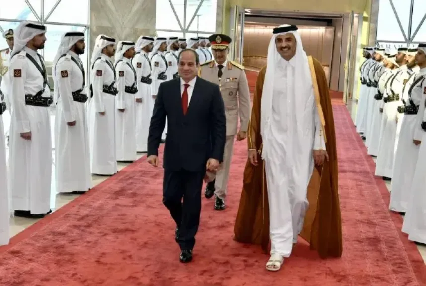 الرئيس السيسي يؤكد تضامن مصر الكامل مع قطر واستعدادها لتقديم كافة أشكال الدعم