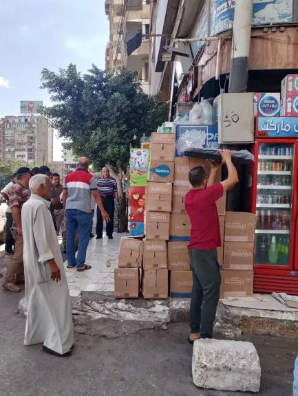 إزالة الاشغالات والباعة الجائلين. بحملة مرافق مكبرة بالزقازيق