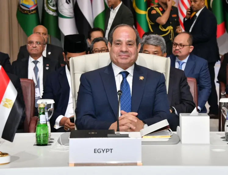 كلمة الرئيس السيسي خلال المؤتمر الصحفي مع الرئيس السنغافوري