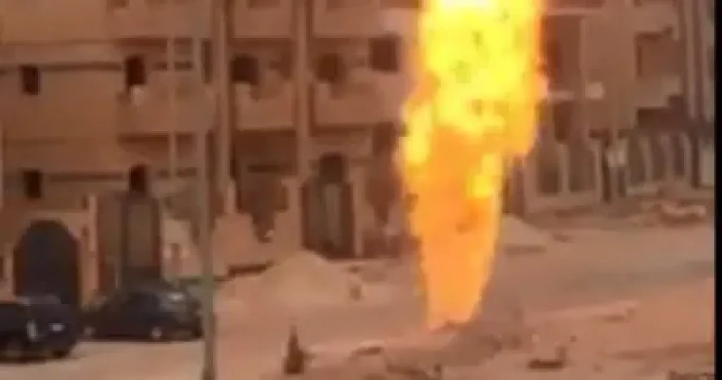 بسبب أعمال التطهير.. انفجار خط غاز ببحر مويس ببنها دون وجود إصابات