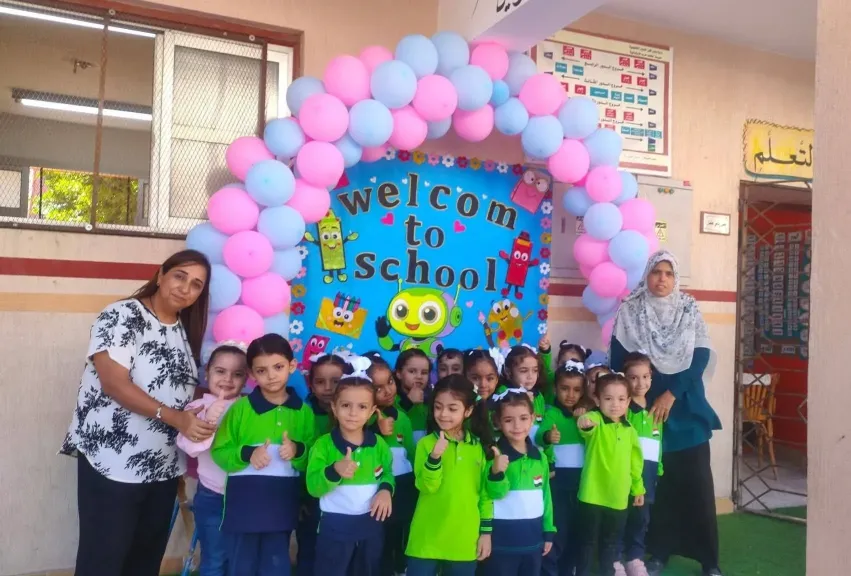 أجواء من  البهجة في اليوم الثالث لاستقبال رياض الأطفال بمدرسة طلعت حرب بكفر الدوار
