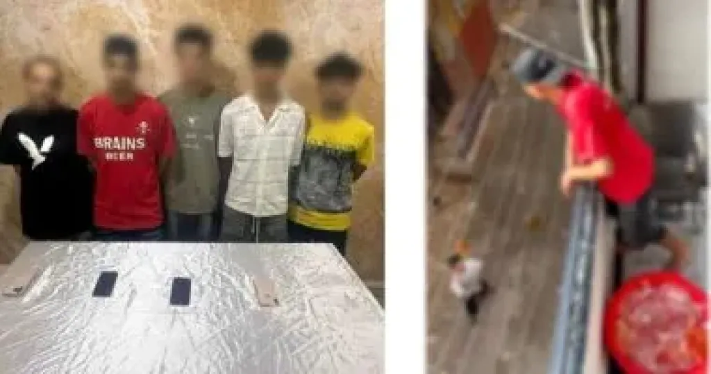 ضبط شباب ألقوا أكياس مياه على المارة لنشرها على السوشيال