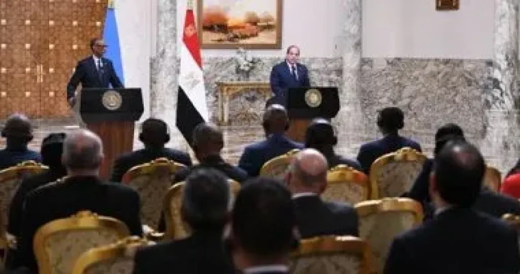 نص كلمة الرئيس السيسى خلال المؤتمر الصحفى المشترك مع رئيس رواندا