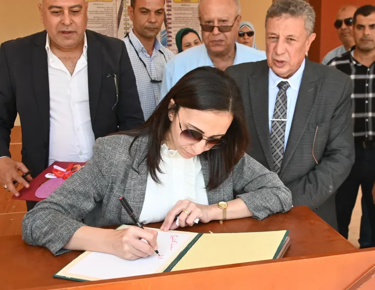 جاكلين والديب يفتتحان مدرسة ”المستقبل” بالنوبارية و تشغيلها ضمن 11 مدرسة تدخل الخدمة هذا العام