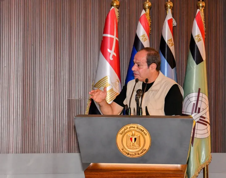 الرئيس السيسي يجري زيارة تفقدية إلى الأكاديمية العسكرية المصرية