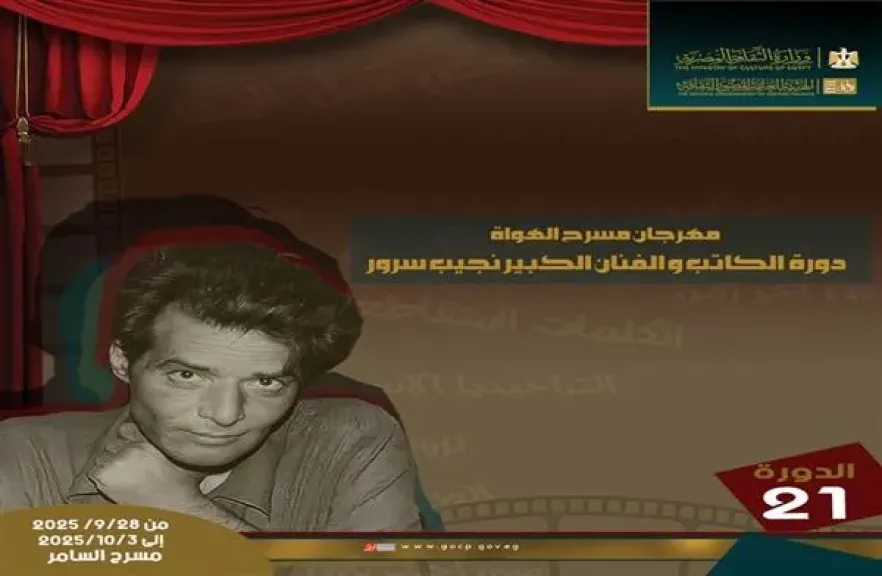 افتتاح مهرجان مسرح الهواة دورة نجيب سرور.. غدًا