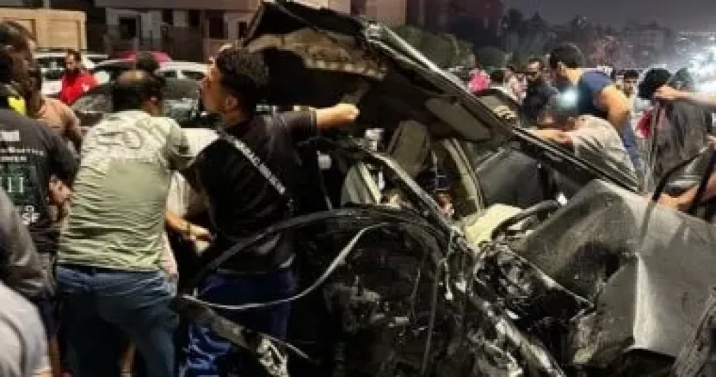 الحماية المدنية تستخرج جثتين من داخل سيارة بحادث التجمع