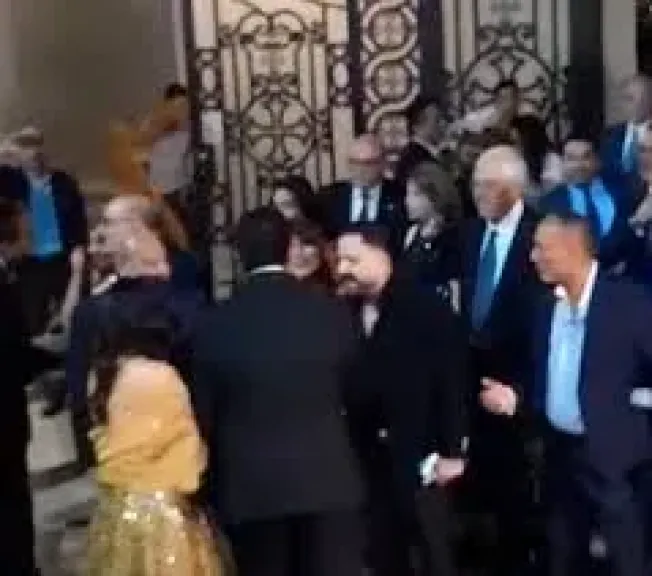 هاني رمزي يحتفل بزفاف نجله شادي (فيديو)