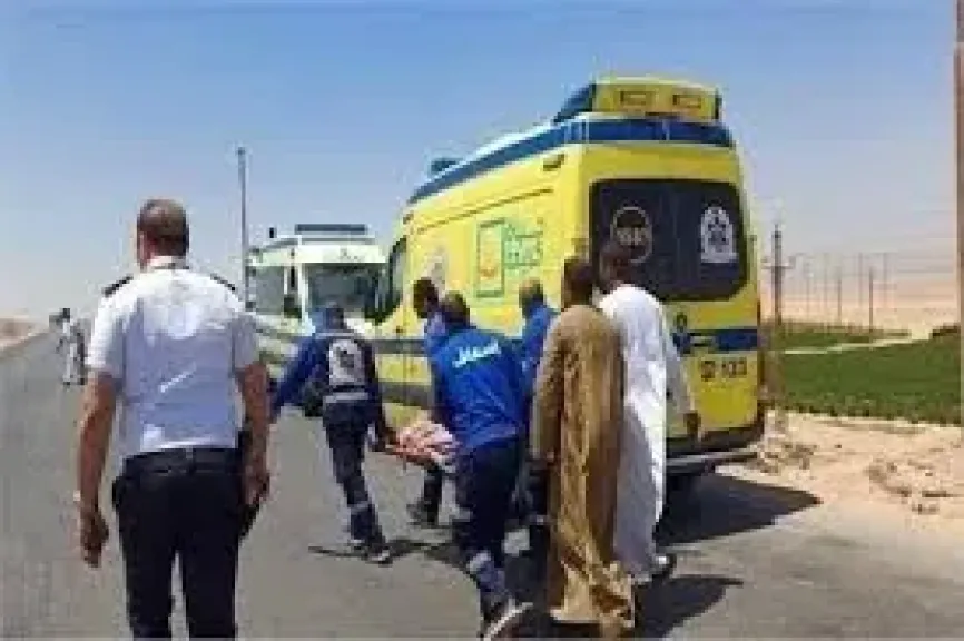 بالأسماء، إصابة ٧ أشخاص في حادث تصادم بصحراوي البحيرة