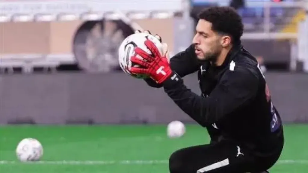 مصطفى شوبير يحرس مرمى منتخب مصر أمام غينيا بيساو