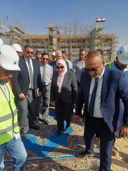 «مشالي » تتفقد مشروع محطة محولات مزارع بني سويف جهد ٢٢٠ ك.ف