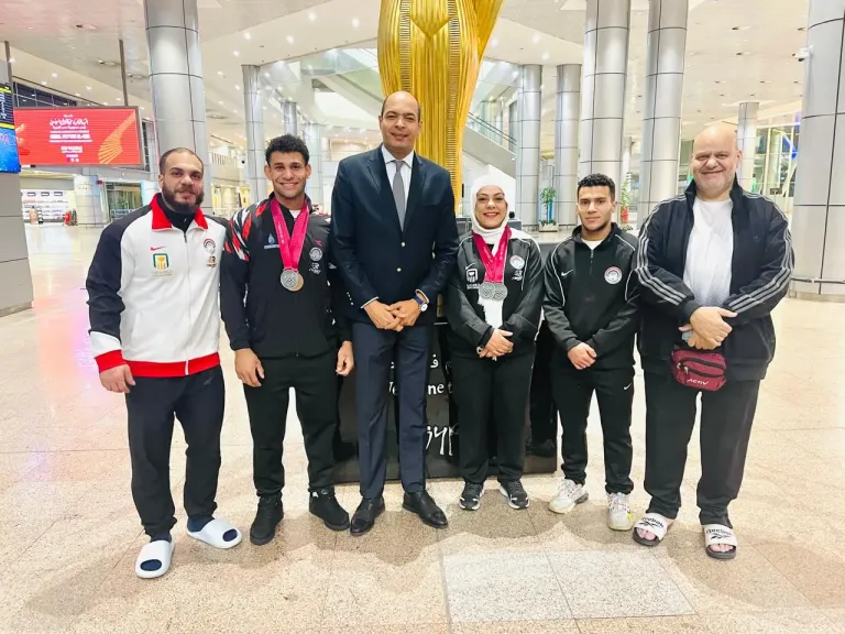 وزارة الشباب والرياضة تستقبل بعثة منتخب رفع الأثقال بعد تحقيق 6 ميداليات في بطولة العالم بالنرويج