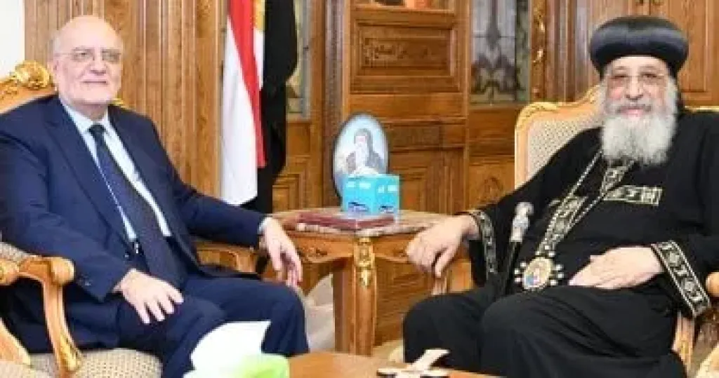 البابا تواضروس الثانى يستقبل الأمين العام لمجلس كنائس الشرق الأوسط