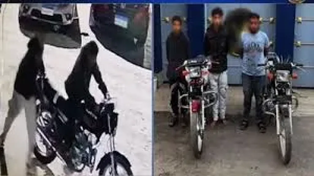 بالفيديو ...ضبط لصوص سرقة دراجة عامل توصيل ببنى سويف
