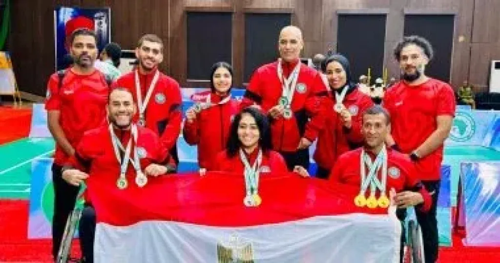 9 ميداليات حصيلة منتخب الريشة الطائرة البارالمبية فى بطولة أفريقيا بنيجيريا