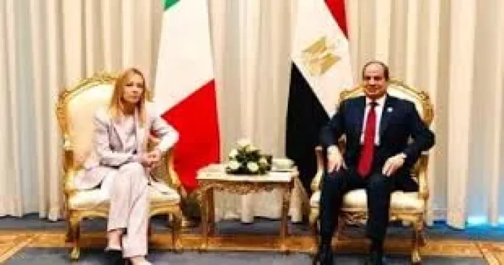 جورجيا ميلونى عبر x: ناقشت مع الرئيس السيسي مراحل تنفيذ خطة السلام
