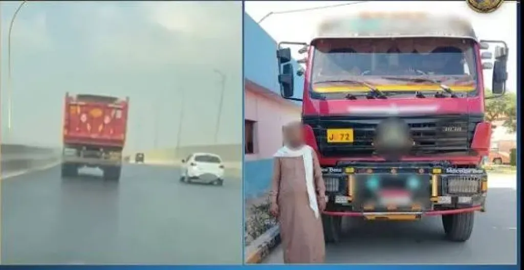 القبض على سائق نقل نزع لوحة السيارة وعرض حياة المواطنين للخطر بالقاهرة