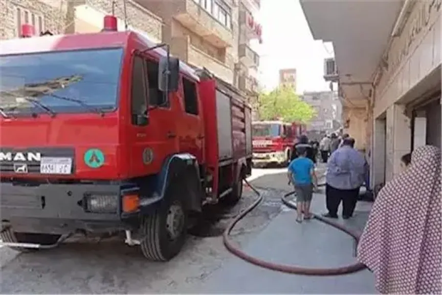 مصرع أب وإصابة زوجته وأبنائه الثلاثة بالإسكندرية إثر اندلاع حريق