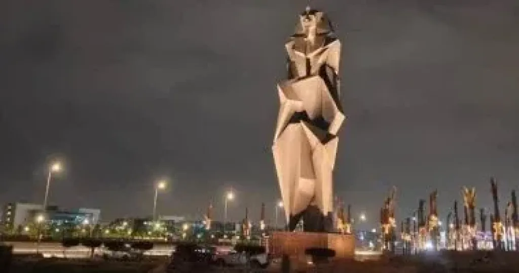 تجميل محيط المتحف المصرى الكبير استعدادا للافتتاح الرسمى 1 نوفمبر