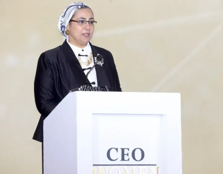 المستشارة أمل عمار تلقى كلمة خلال افتتاح فعاليات النسخة الرابعة من مؤتمر المديرات التنفيذيات..صور