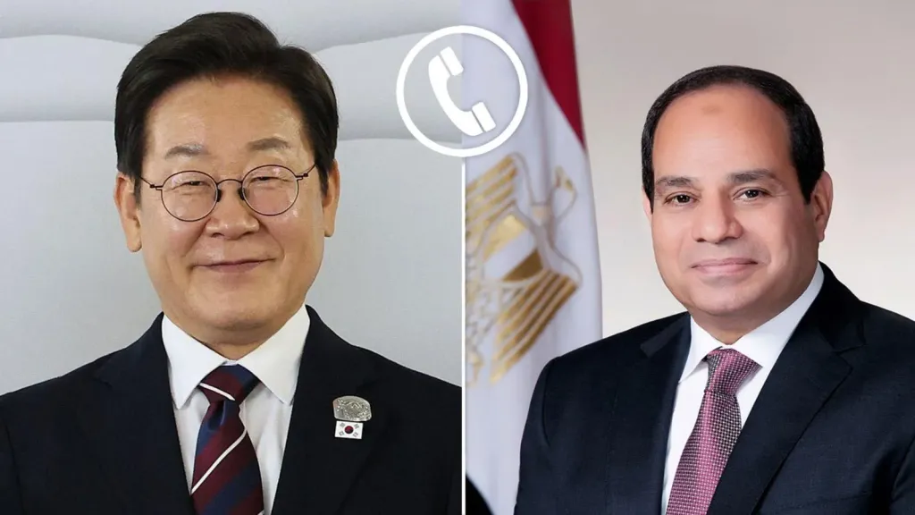 الرئيس السيسي يتلقى اتصالًا هاتفيًا من رئيس جمهورية كوريا