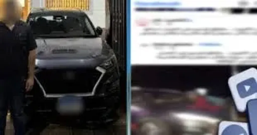 سائق يصدم شابًا بدراجته ويسير به على مقدمة السيارة فى الإسكندرية