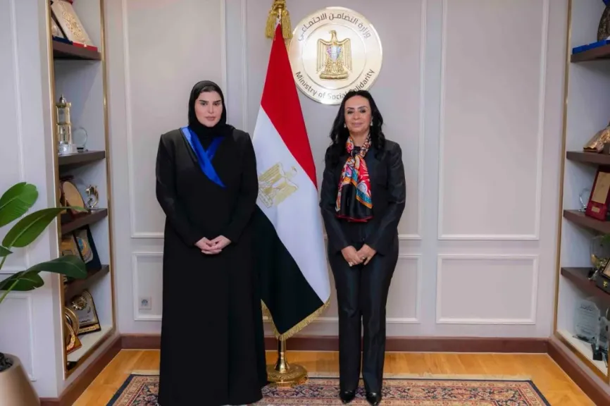 وزيرة التضامن الاجتماعي تستقبل وزيرة الدولة للتعاون الدولي بدولة قطر..صور