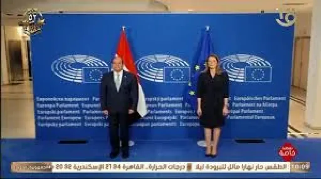 الرئيس السيسى يلتقى رئيسة البرلمان الأوروبى روبرتا ميتسولا