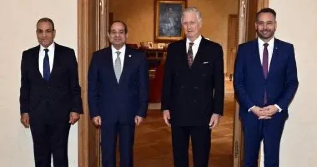 القصر الملكي البلجيكي يبرز استقبال الملك فيليب للرئيس السيسي