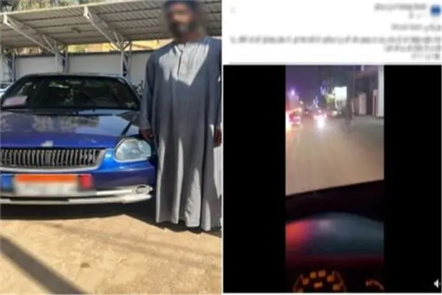 ضبط سائق وضع كشافات عالية الإضاءة خلف سيارته بسوهاج