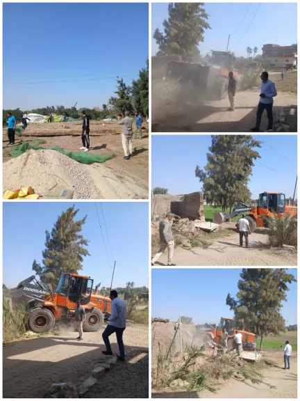 الأجهزة التنفيذية بابوحمادتنفذ ٣ ازالات فورية  محافظة الشرقية